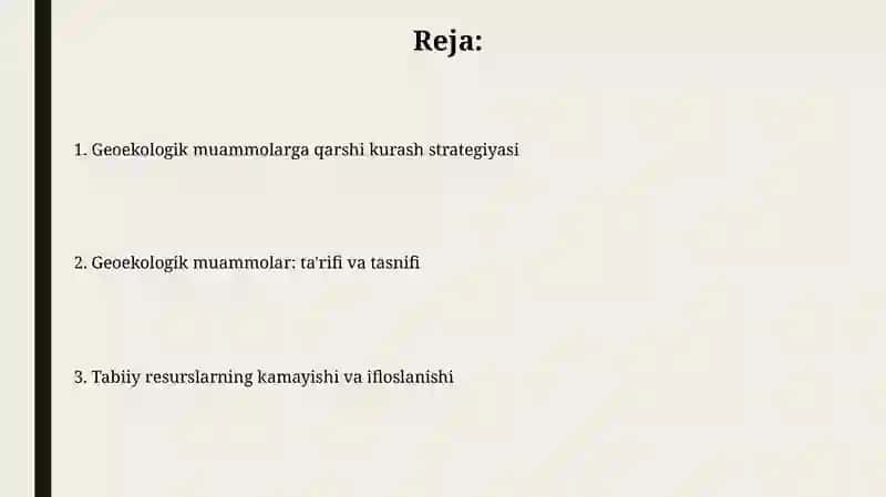 Geoekologik muamollar 2