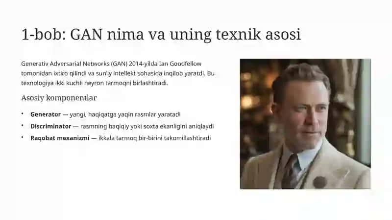 GAN yordamida sunʼiy rasmlar generatsiya qilish 2