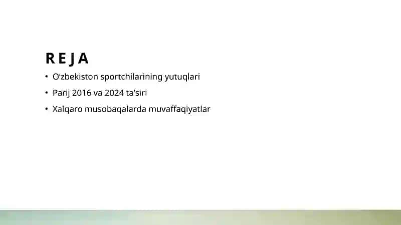 O‘zbekiston sportchilarining yutuqlari 2