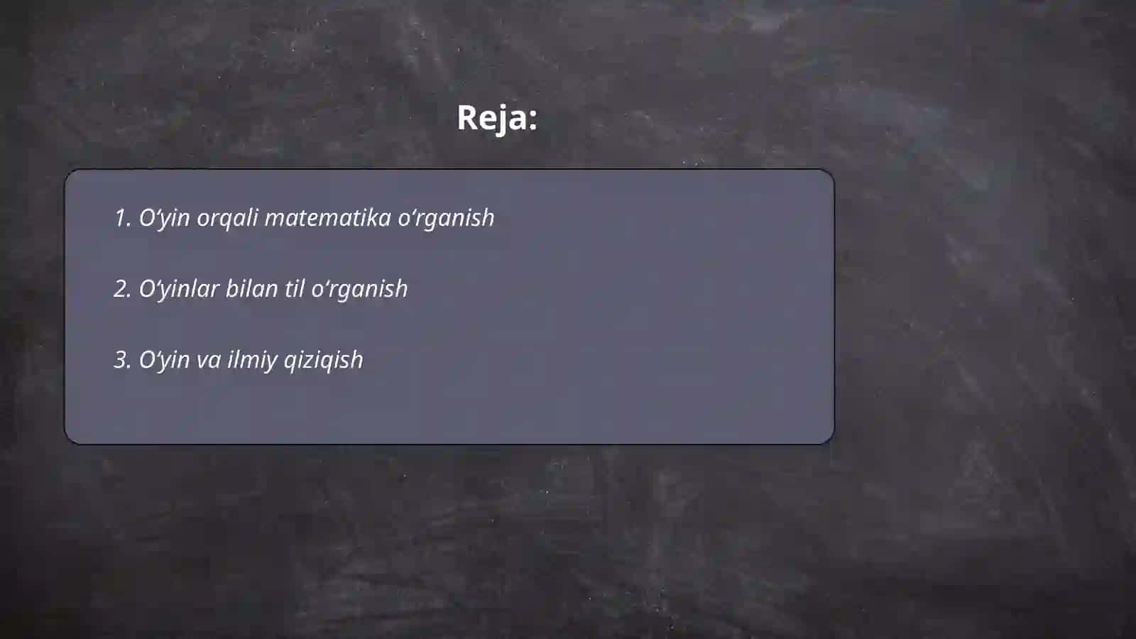 Oʻyin orqali ta'lim olish 2
