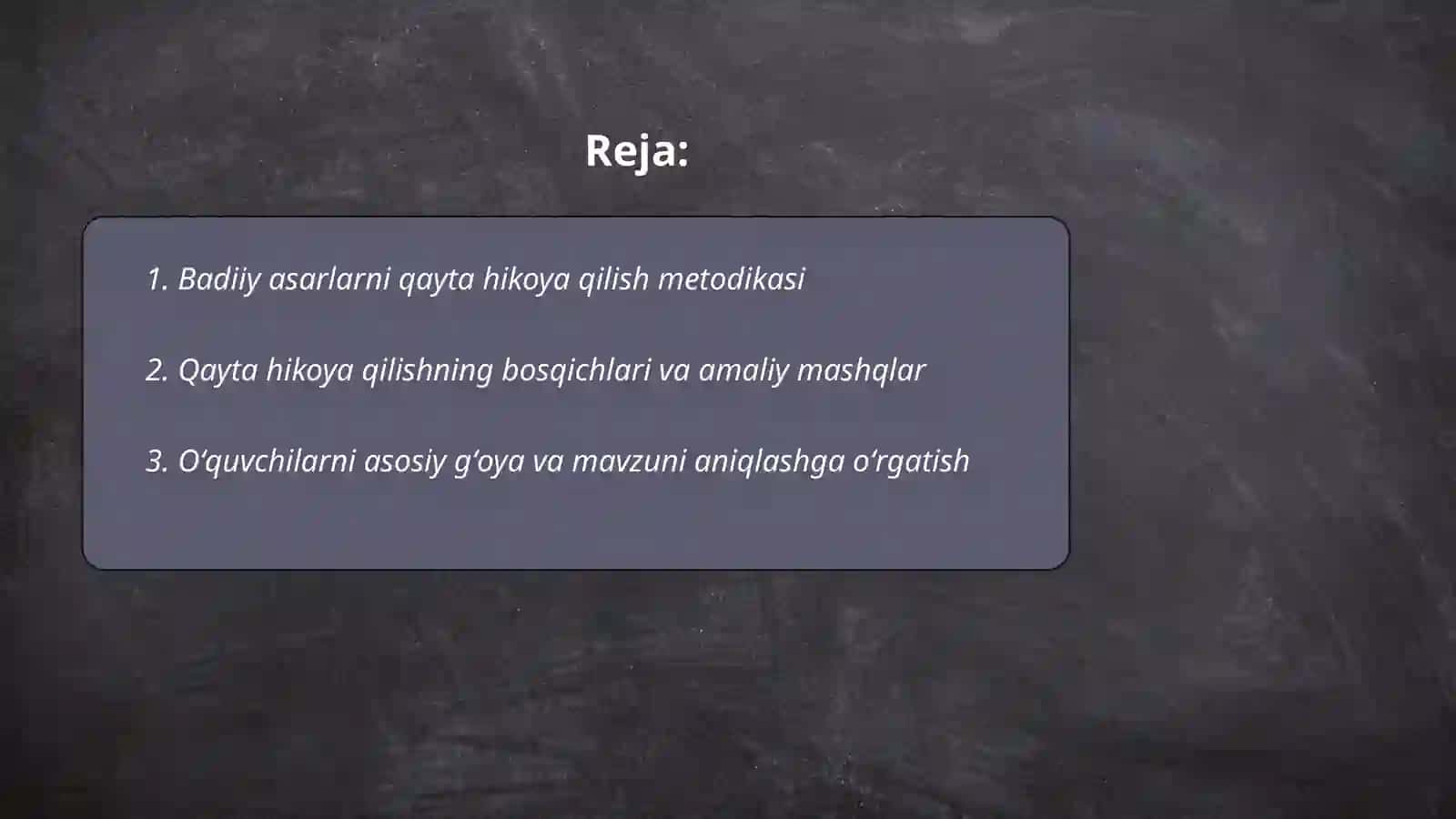 Badiiy asarlarni qayta hikoya qilish metodikasi 2