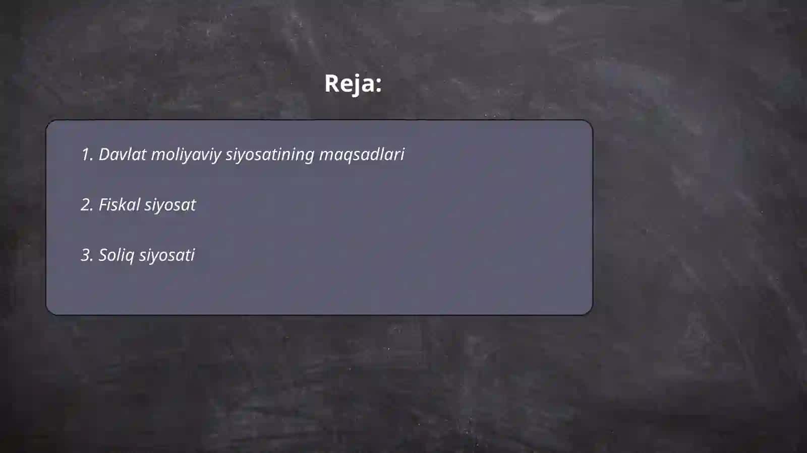 Davlatning moliyaviy siyosati va uning asosiy yo'nalishlari 2