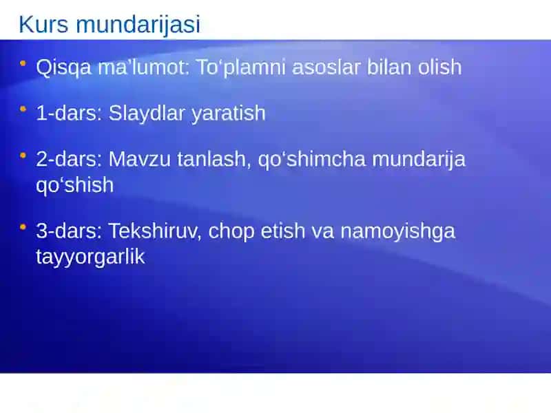 Microsoft®OfficePowerPoint®2007nio‘rganish 2