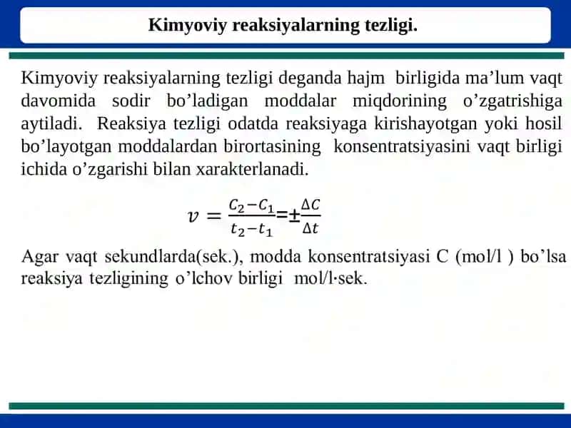 Kimyoviy kinetika 2