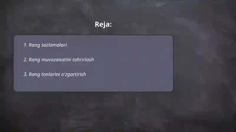 Photoshop Dasturning Grafik ob’yektlarda ranglar va qatlamlar bilan ishlash 2