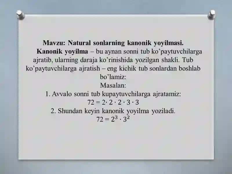 Matematikadan misollar 2