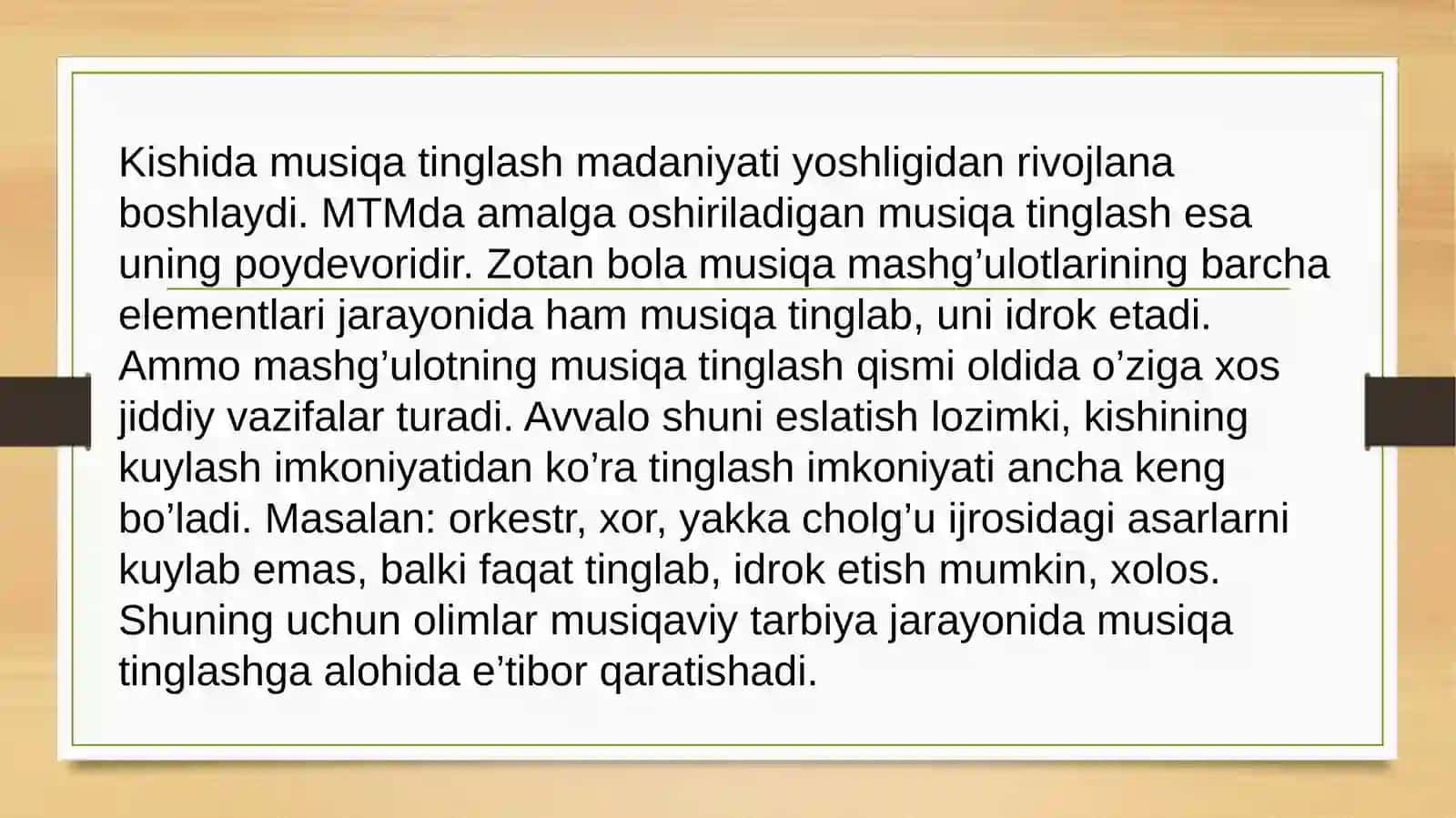 MAKTABGACHA YOSHDAGI BOLALARNING MUSIQIY VAZIFALARI 2