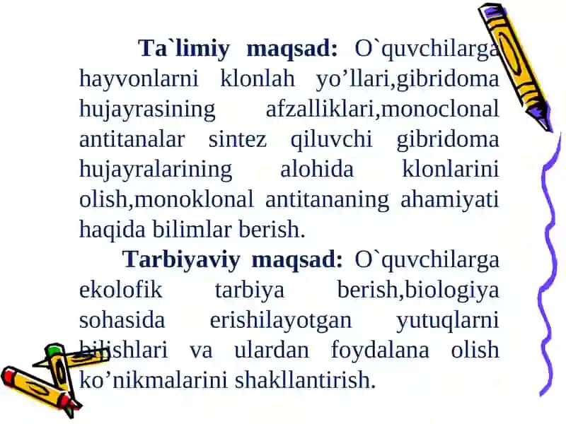 HUJAYRA INJENERIYASI ASOSIDA HAYVONLAR IRSIYATINI O’ZGARTIRISH.GIBRIDOMA 2