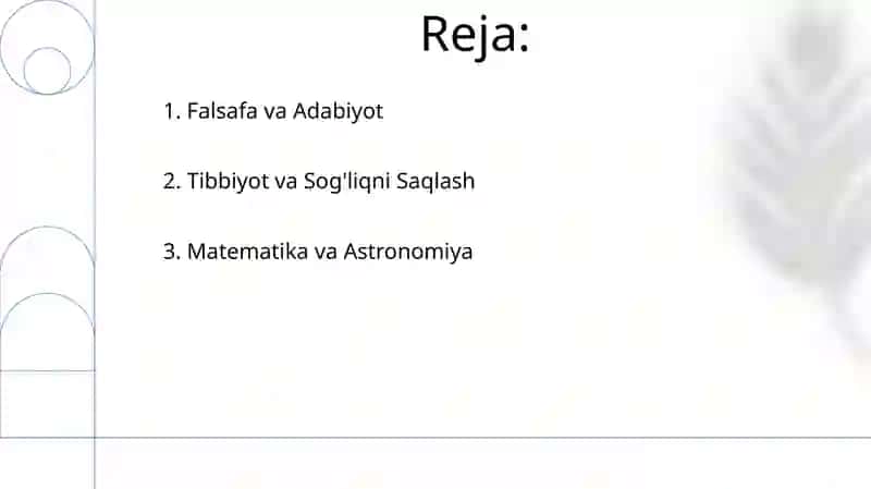 Markaziy Osiyo mutaffakirlarining jaxon ilm-faniga qo'shgan xissalari 2