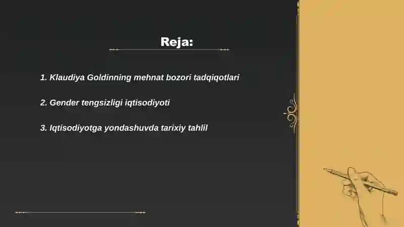 Klaudiya Goldin: Iqtisodiyot sohasidagi 2023-yilgi Nobel Mukofoti sovrindori 2