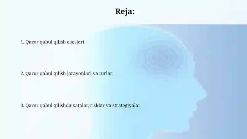 Qaror qabul qilish 2