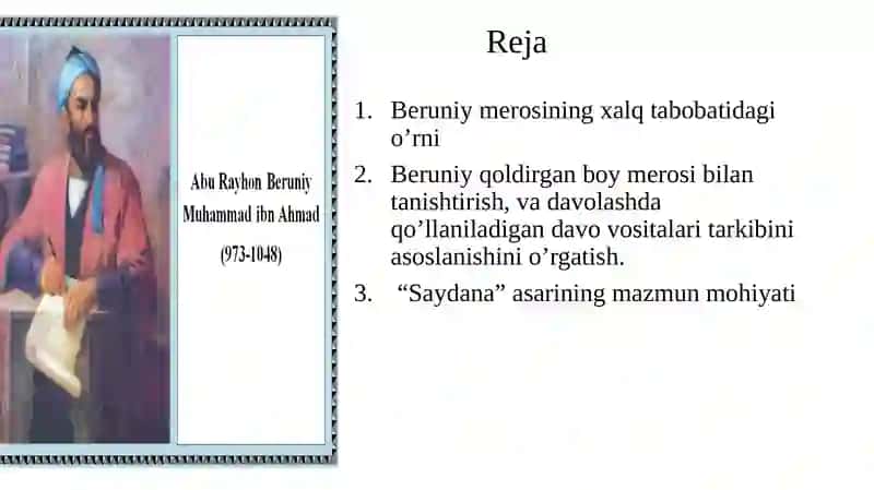 Beruniy merosining xalq tabobatidagi o’rni 2