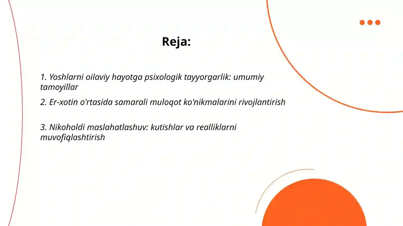 Yoshlarni oilaviy hayotga psixologik tayyorgarlik 2