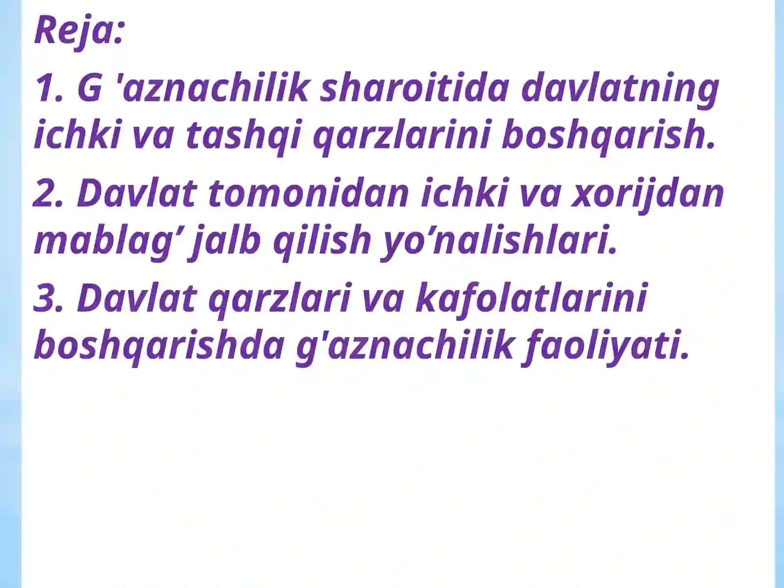G'aznachilikda Davlat Kafolatlarini Ta'minlash 2