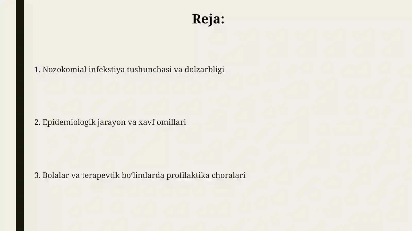 Nozokomial infekstiyalar epidemiologiyasi va profilaktikasi 2