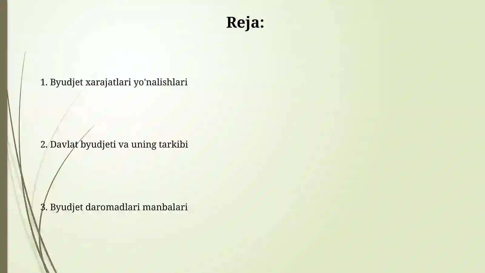 Davlat buyudjeti va uning tuzilishi 2