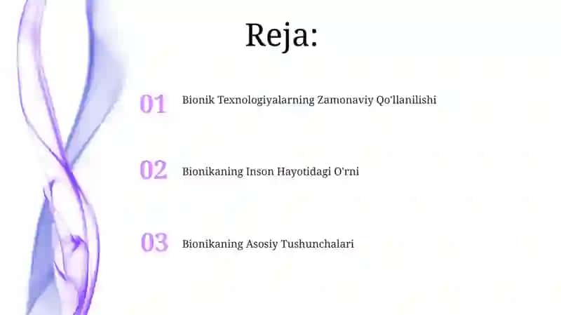Bionika asoslari va uni inson hayotidagi òrni 2