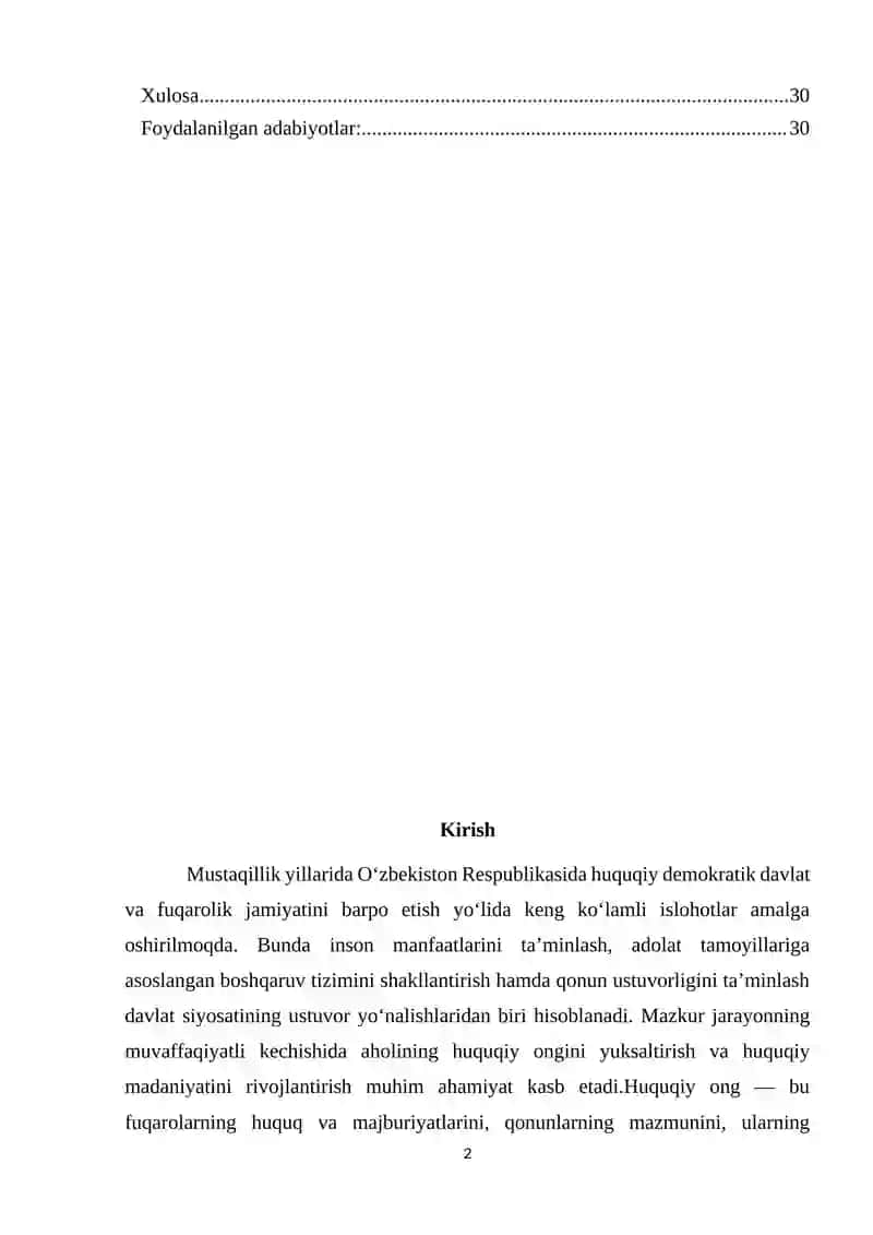 Huquqiy ong va huquqiy madaniyatning nazariy asoslari 2