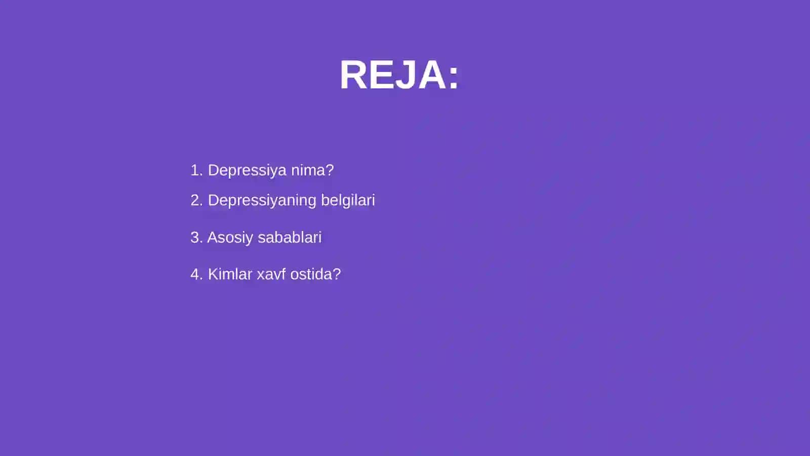 Depressiya haqida tushuncha 2