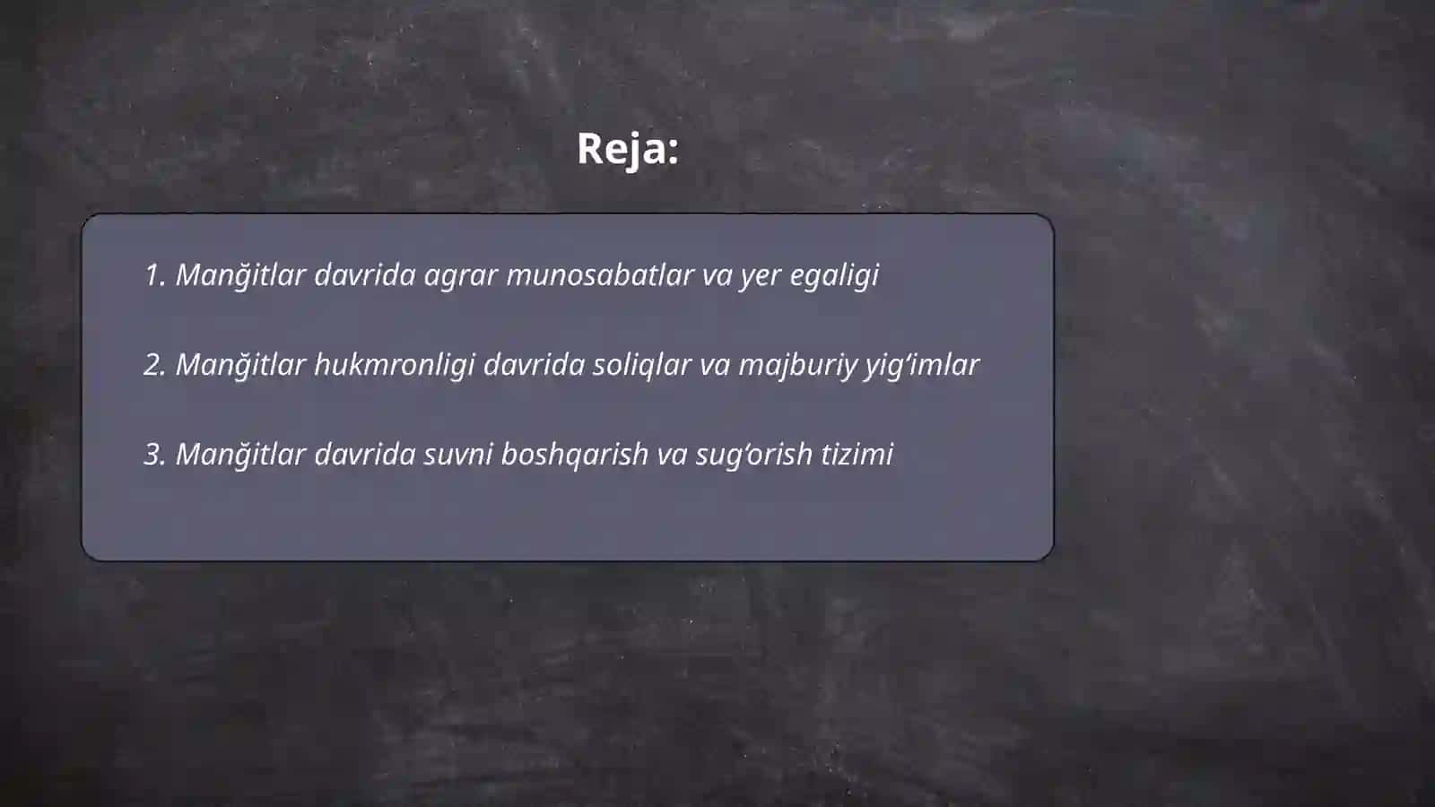 Manğitlar davrida agrar munosabatlar va yer egaligi 2