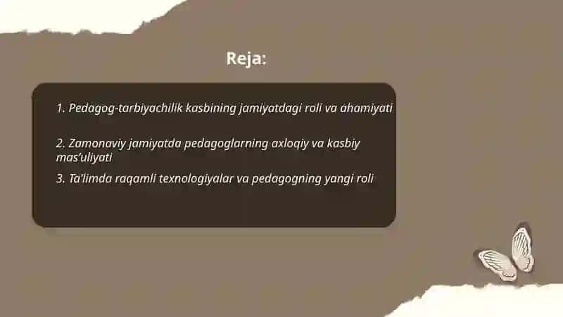 Pedagog-tarbiyachilik kasbi va jamiyatda tutgan oʻrni 2