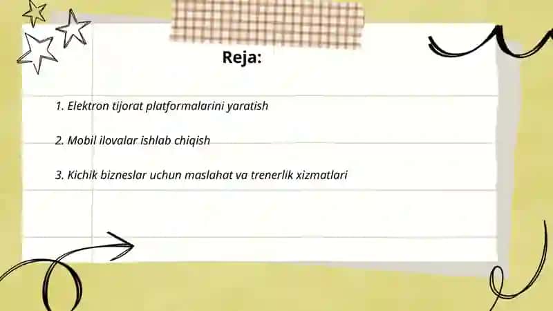 BIZNESNI BOSHLASH UCHUN ZAMONAVIY G‘OYALAR 2