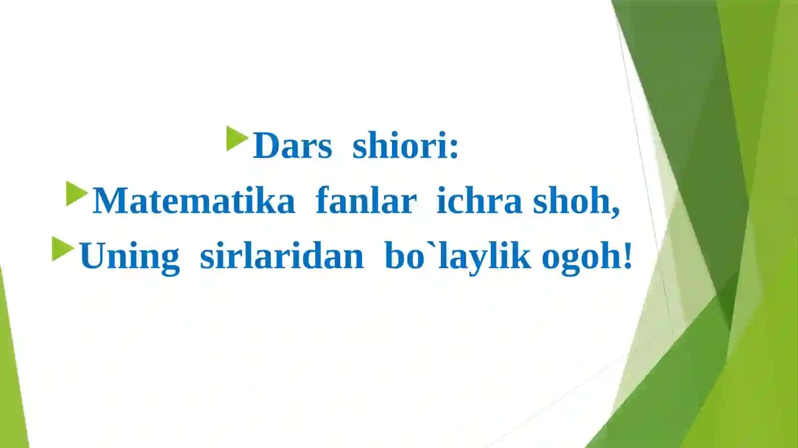 Uchxonalisonningxonabirliklariyig`indisi 2