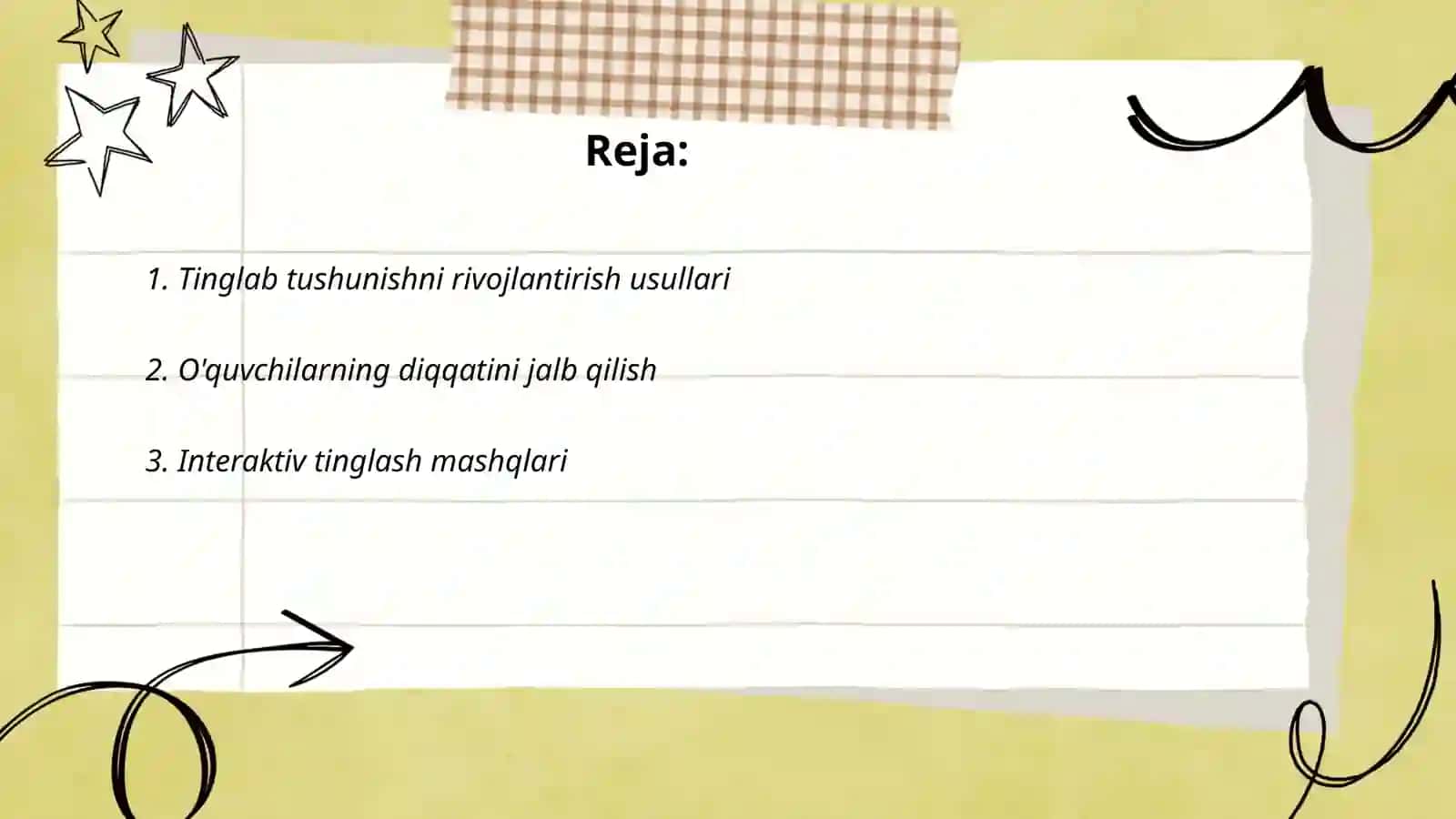 Oʻquvchilarda tinglab tushunish koʻnikmalarini shakllantirish mazmuni 2