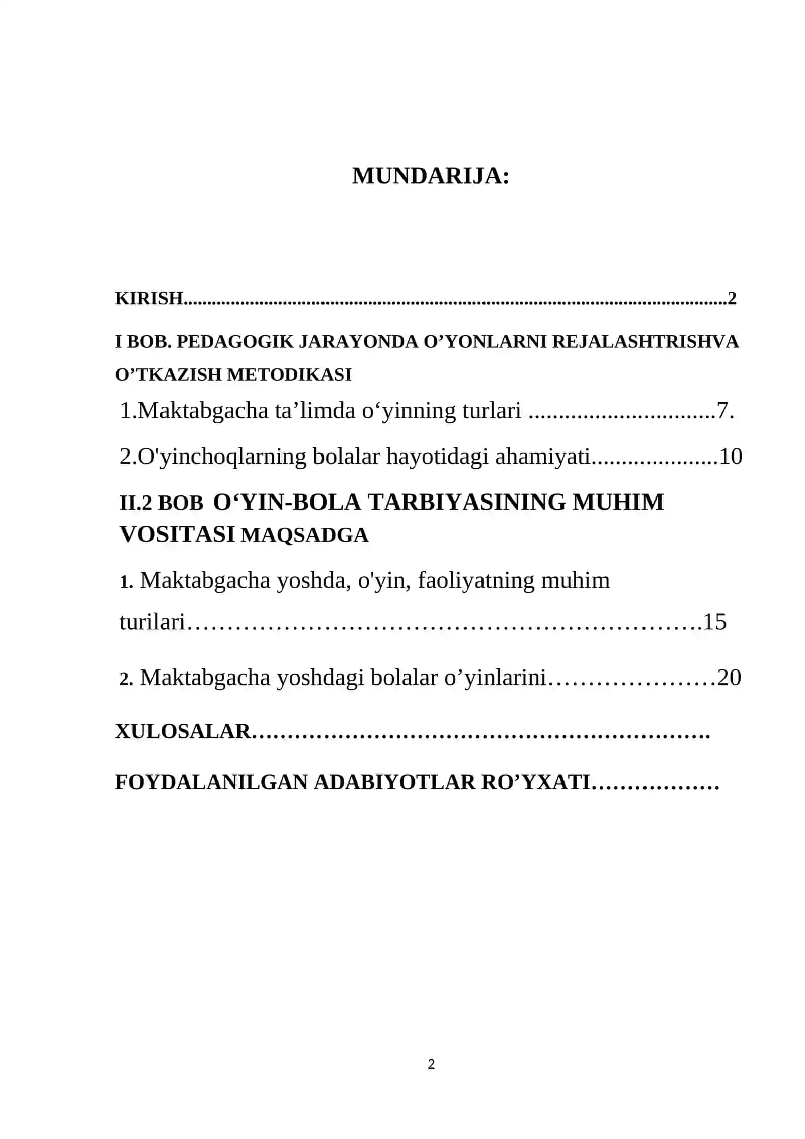 PEDAGOGIK JARAYONDA O’YONLARNI REJALASHTRISHVA O’TKAZISH METODIKASI 2