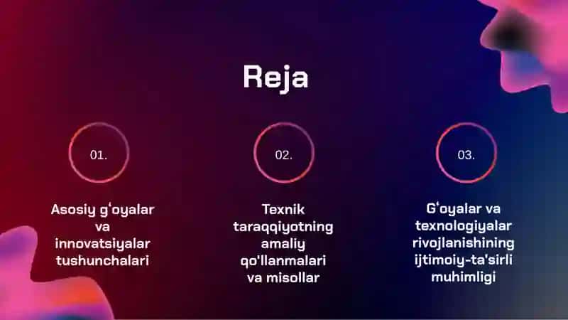 Gʻoyalar, innovatsiyalar va texnik taraqqiyot 2