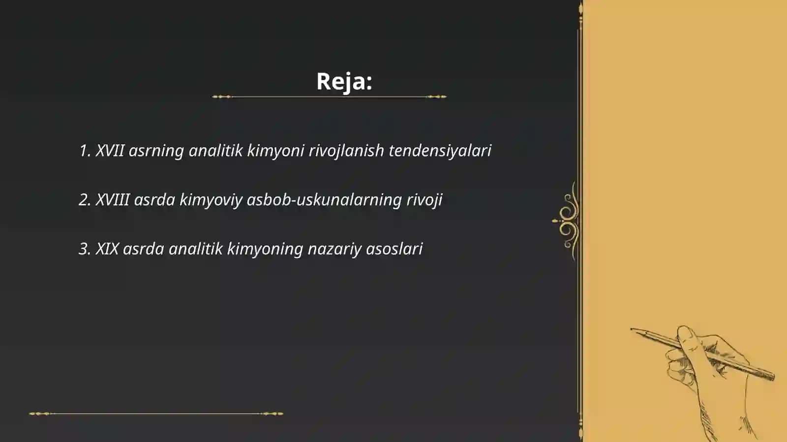 XVII-XX asrlarda analitik kimyoning rivoji 2