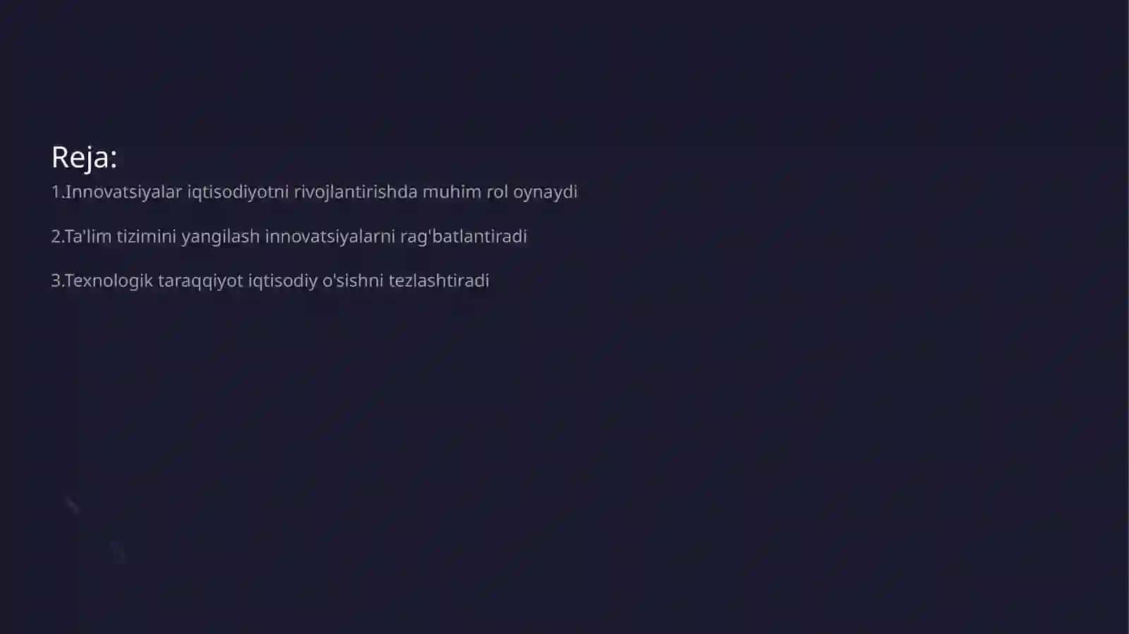 Innovatsiyon Iqtisodiyotni rivojlantirish omillari 2