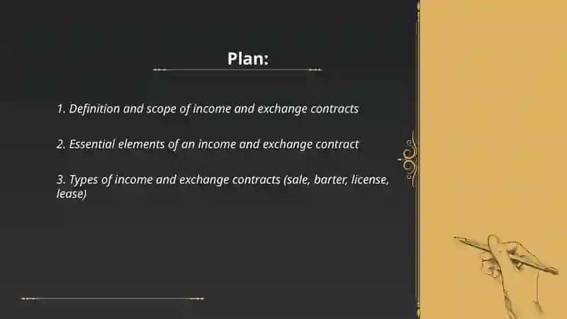 Income and exchange contract 2
