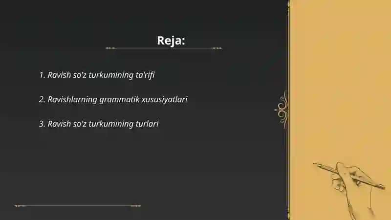 Ravish so'z turkumi 2