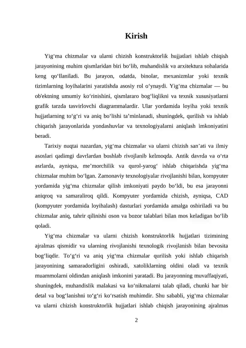 Yigʻma chizmalar va ularni chizish 2