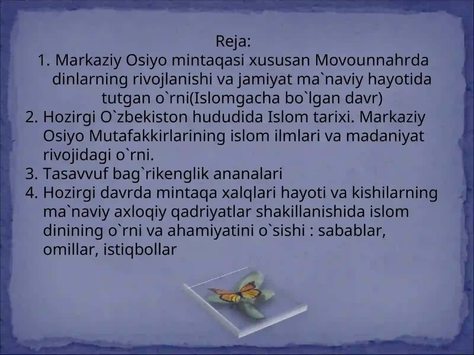 ISLOMIY QADRIYATLAR VA HOZIRGI ZAMON 2