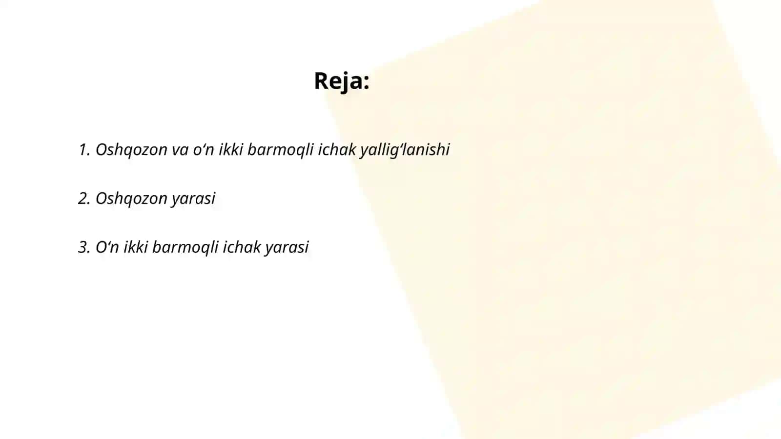 Oshqozon oʻn ikki barmoqli ichak kasalliklar 2