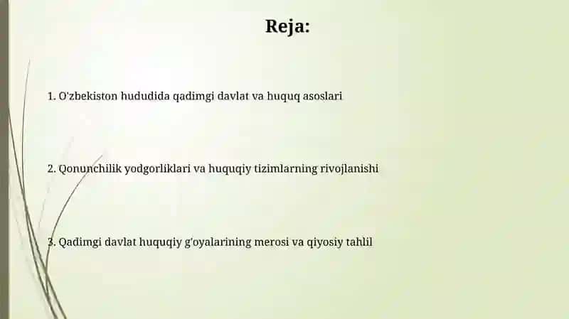 Oʻzbekiston hududida qadimgi davr davlati va huquqi 2