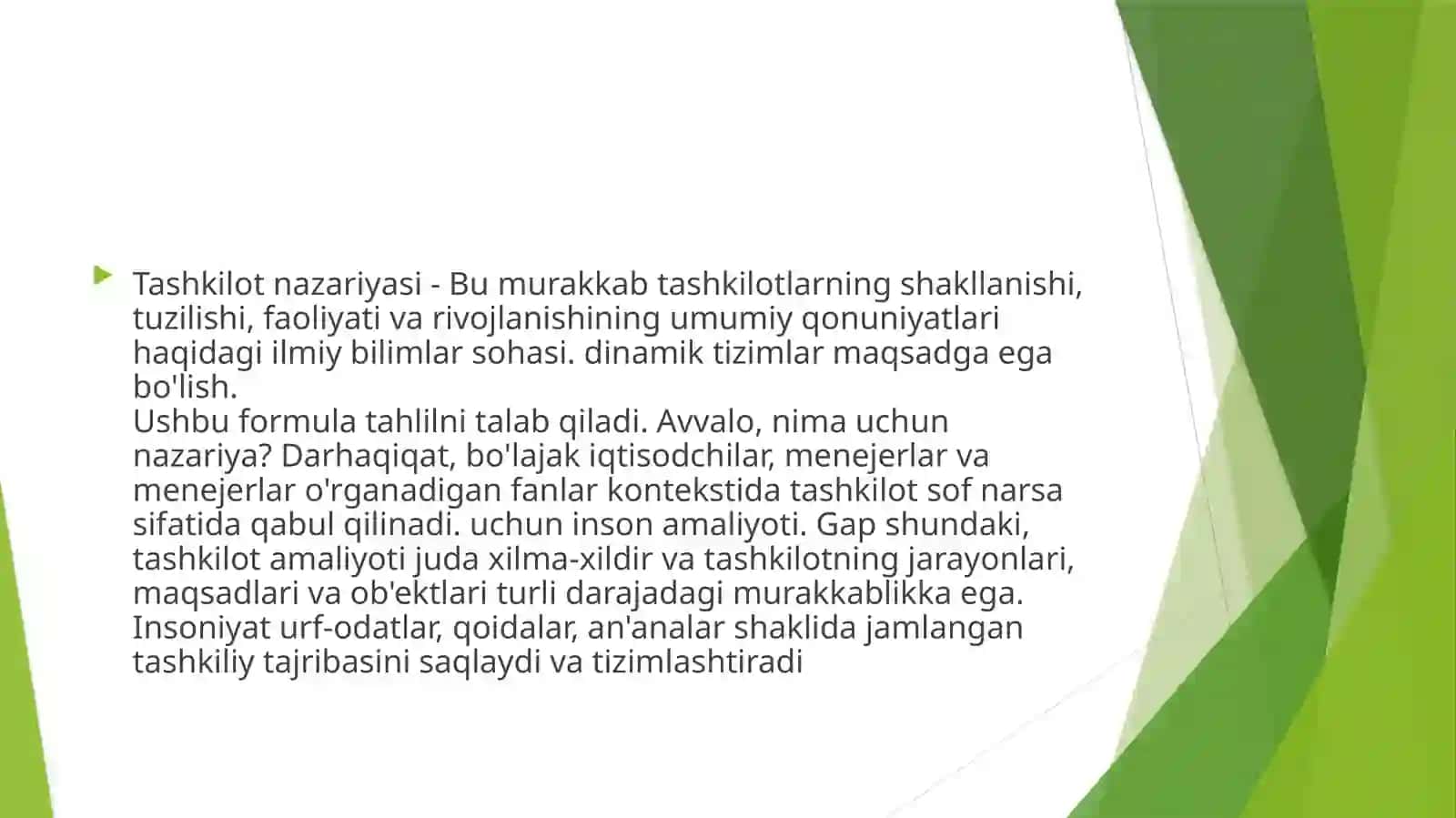 Tashkilot, xo’jalik sub’yekti tushunchalari. Biznes tashkiletishning maqsadi, vazifalari 2