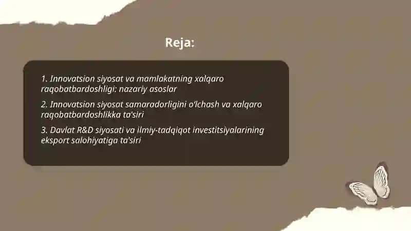 Innovatsion siyosat va mamlakatning xalqaro raqobatbardoshligi: nazariy asoslar 2