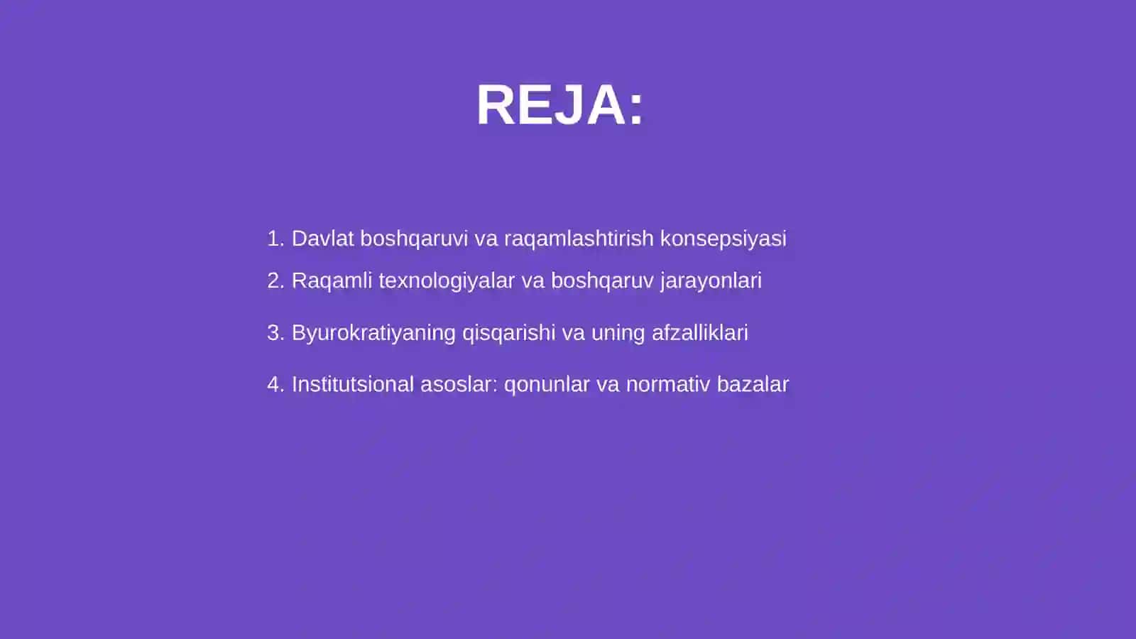 Davlat boshqaruvini raqamlashtirish va byurokratiyani qisqartirishning institutsional asoslari 2