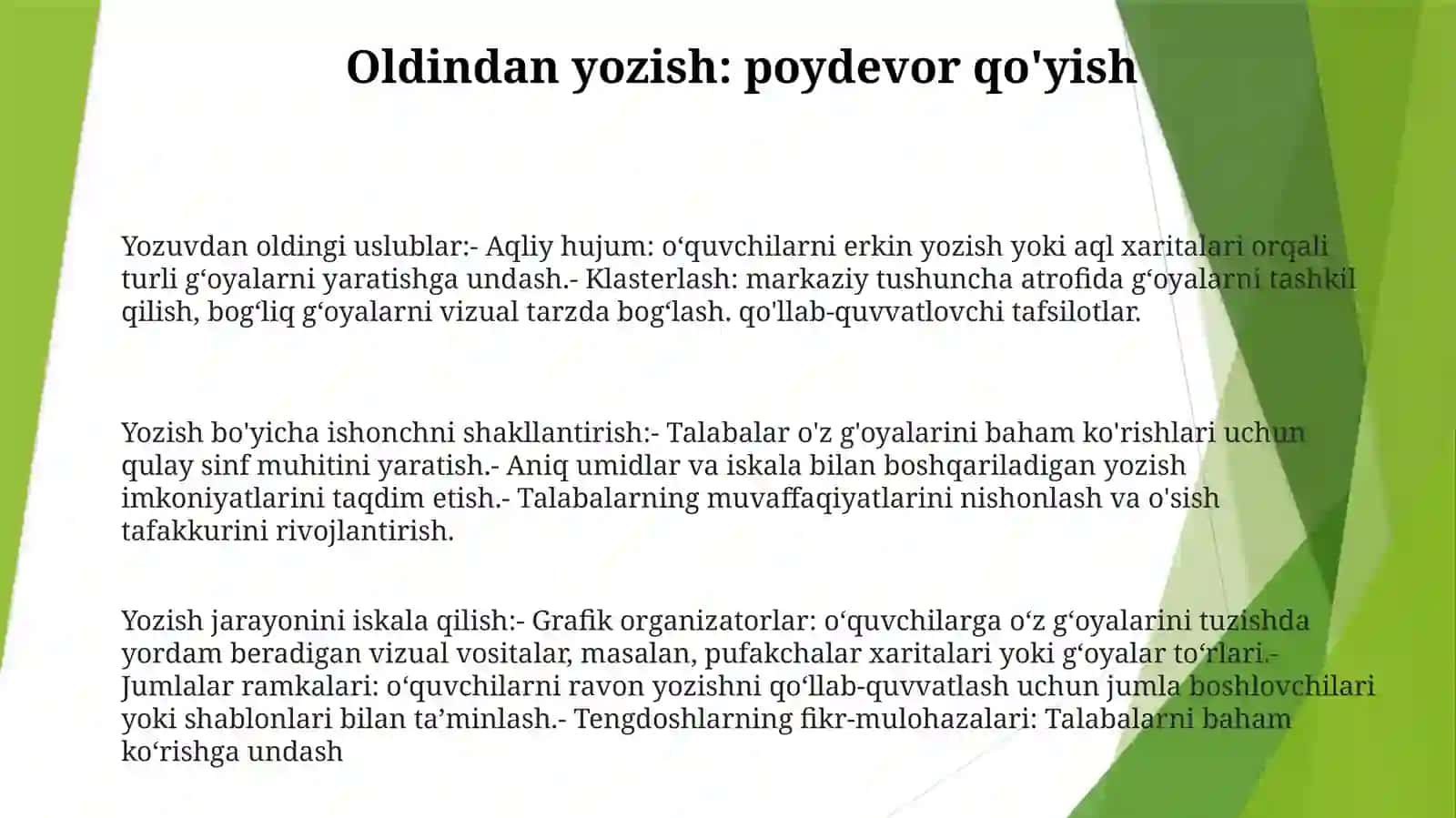 Insho Yozishga OʻRgatish 2