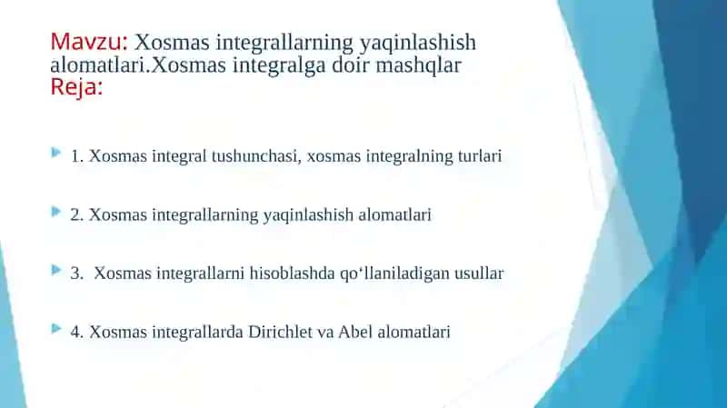 Sobirov Zilolidinning Oliy Matematika fanidantayyorlagan taqdimoti 2