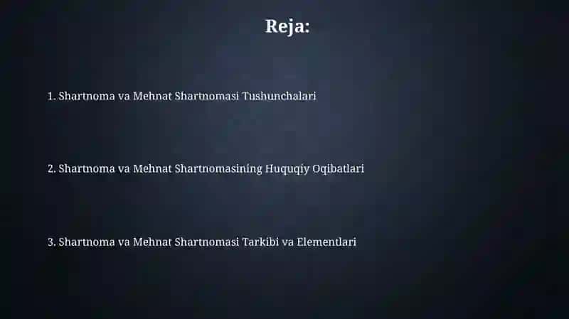 Shartnoma va Mehnat Biitimi 2