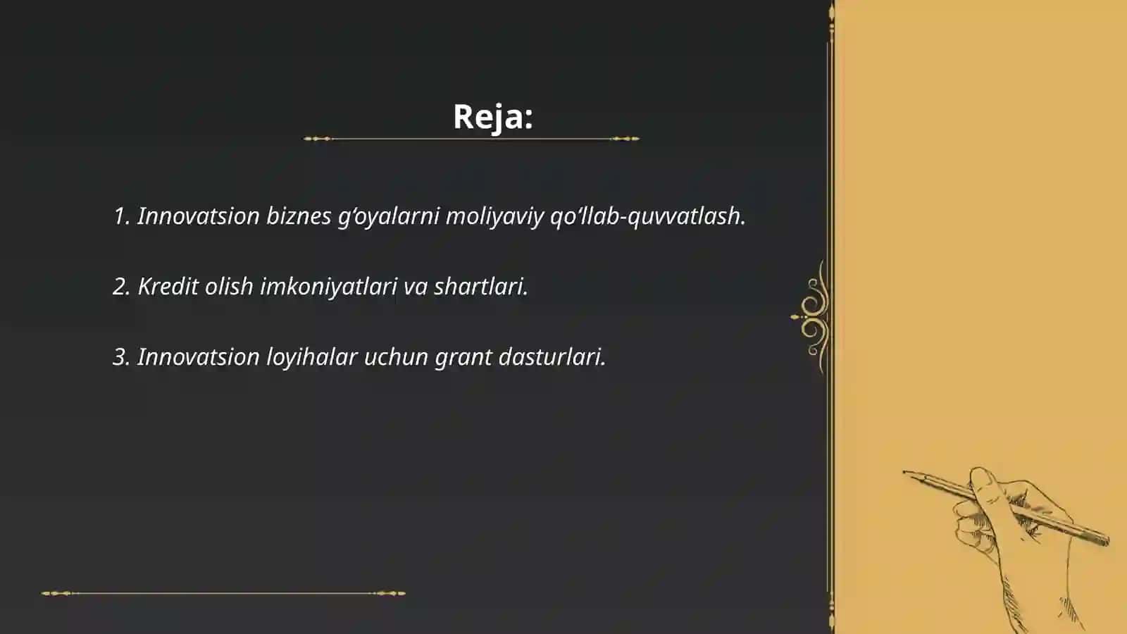 Innovatsion biznes g‘oyalarni moliyaviy qo‘llab-quvvatlash 2
