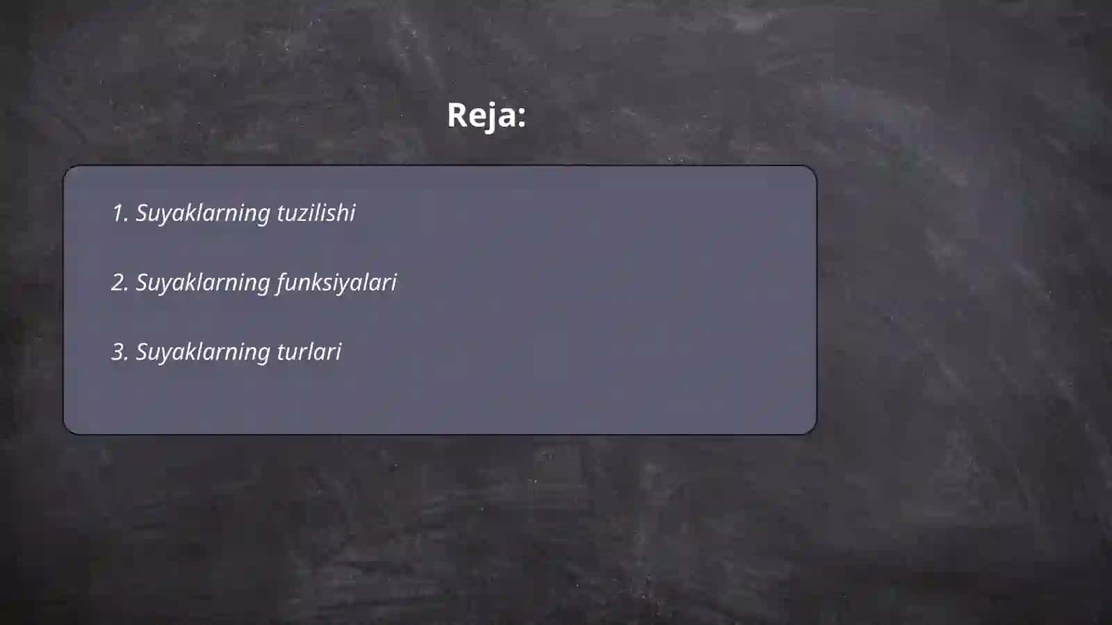 Suyaklar va ularning birikishi 2