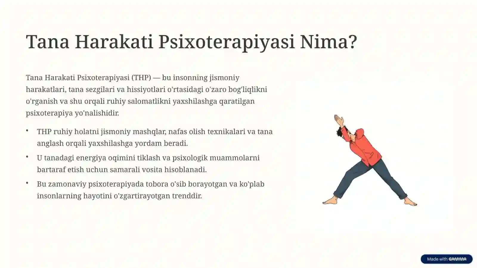Tana Harakati Psixoterapiyasiga Yo'naltirilgan Usullar 2