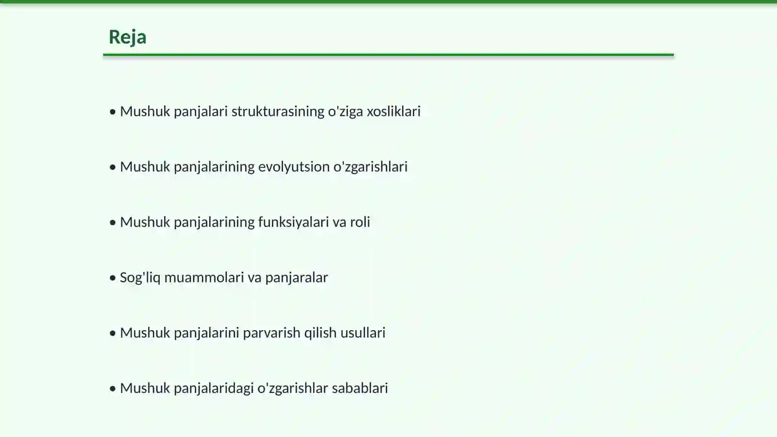 Mushuk panjalarining ayri bòlishi 2