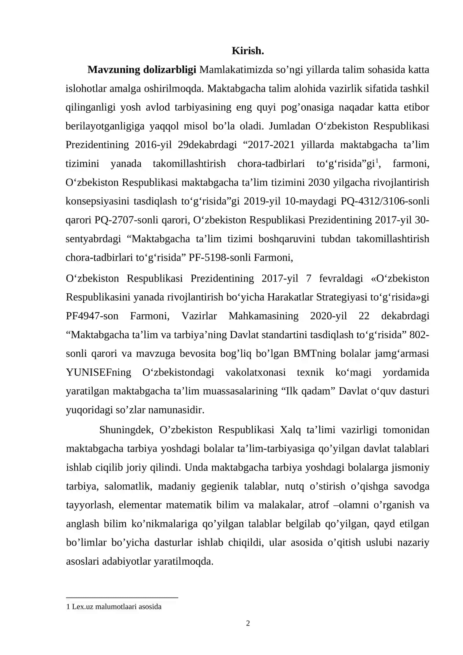 MTT LARIDA MATEMATIKA FAOLIYATLARINI TASHKIL ETISH METODIKASI 2