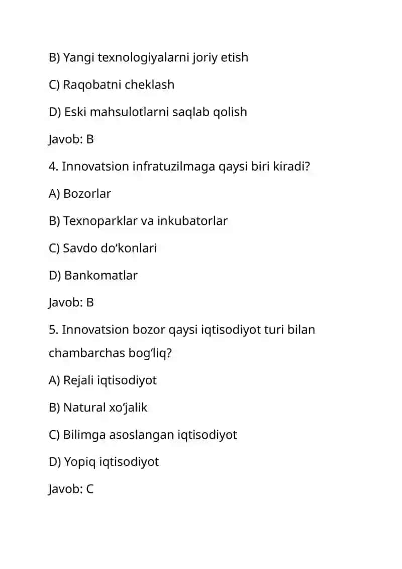 Innovatsion bozorning tuzilishi va uning yangi texnologiyalar rivojlanishiga ta'siri 2